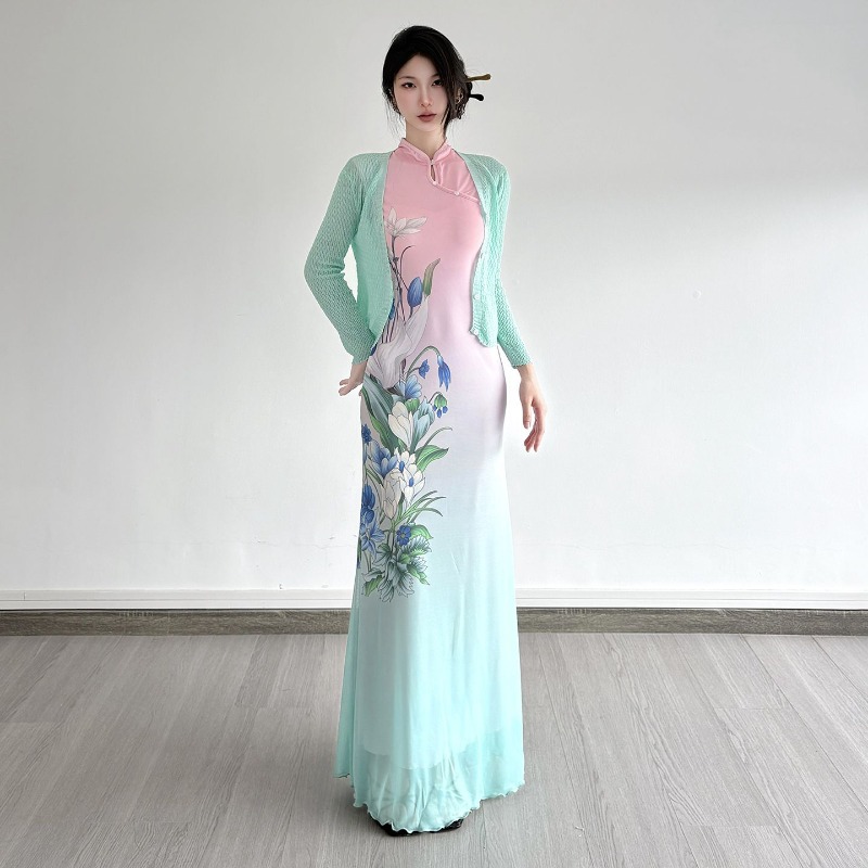 New Chinese-style Cool Refresh - đánh giá và giá Women'S Green Formal Wear