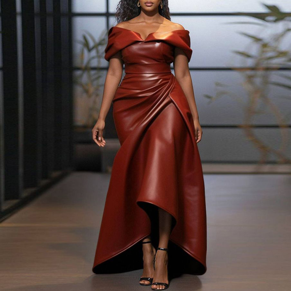 Women Faux Leather Off Shoulde - đánh giá và giá Women'S Formal Wear Wedding