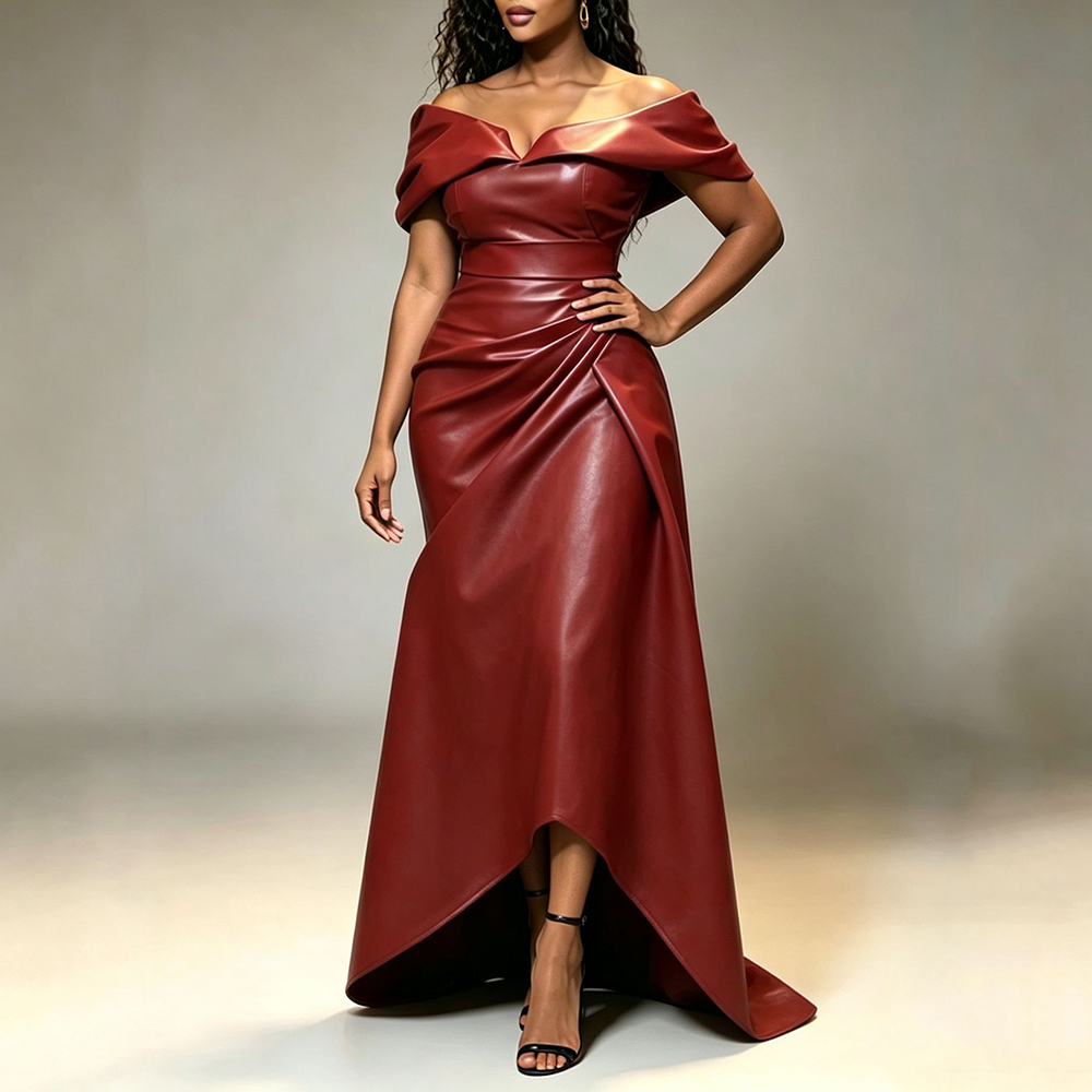 Women Faux Leather Off Shoulde - đánh giá và giá Women'S Formal Wear Wedding