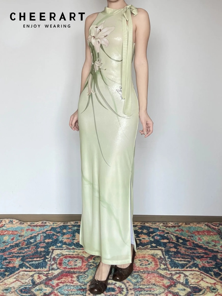 CHEERART Lily Floral Mint Gree - đánh giá và giá Women'S Green Formal Wear