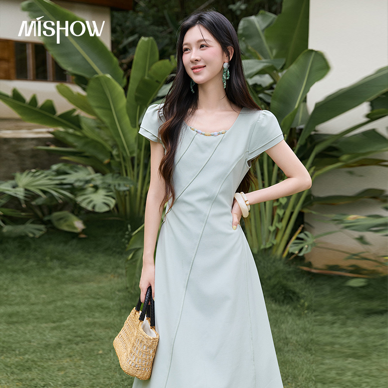 MISHOW Women's Green Midi Long - đánh giá và giá Women'S Green Formal Wear