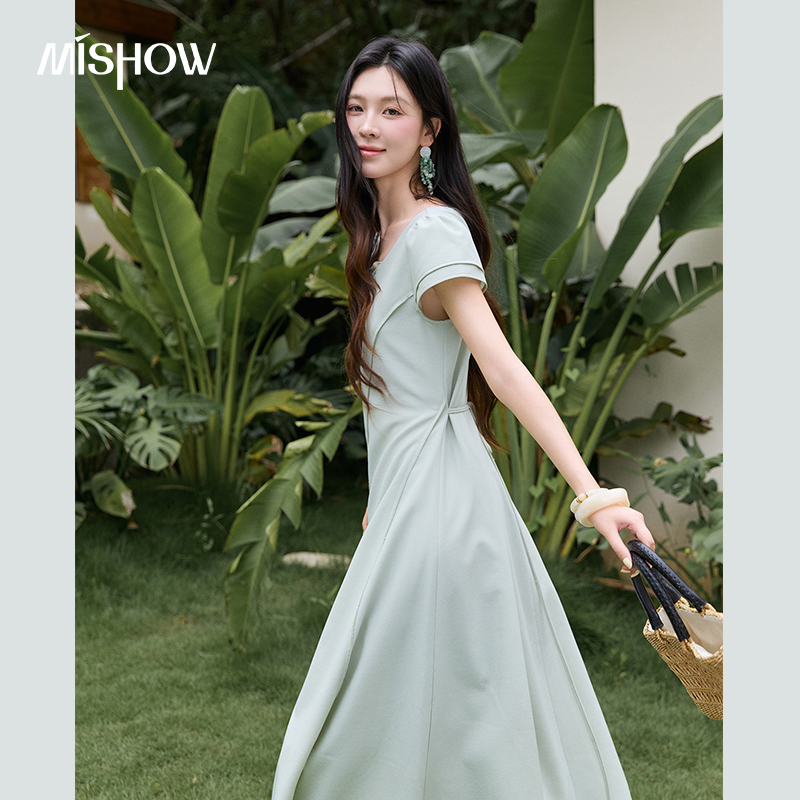 MISHOW Women's Green Midi Long - đánh giá và giá Women'S Green Formal Wear