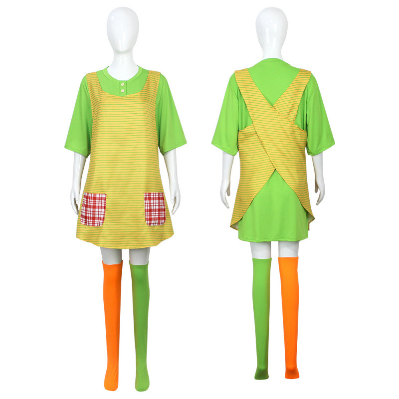 Pippi Longstocking Cosplay Cos - đánh giá và giá Women'S Green Formal Wear
