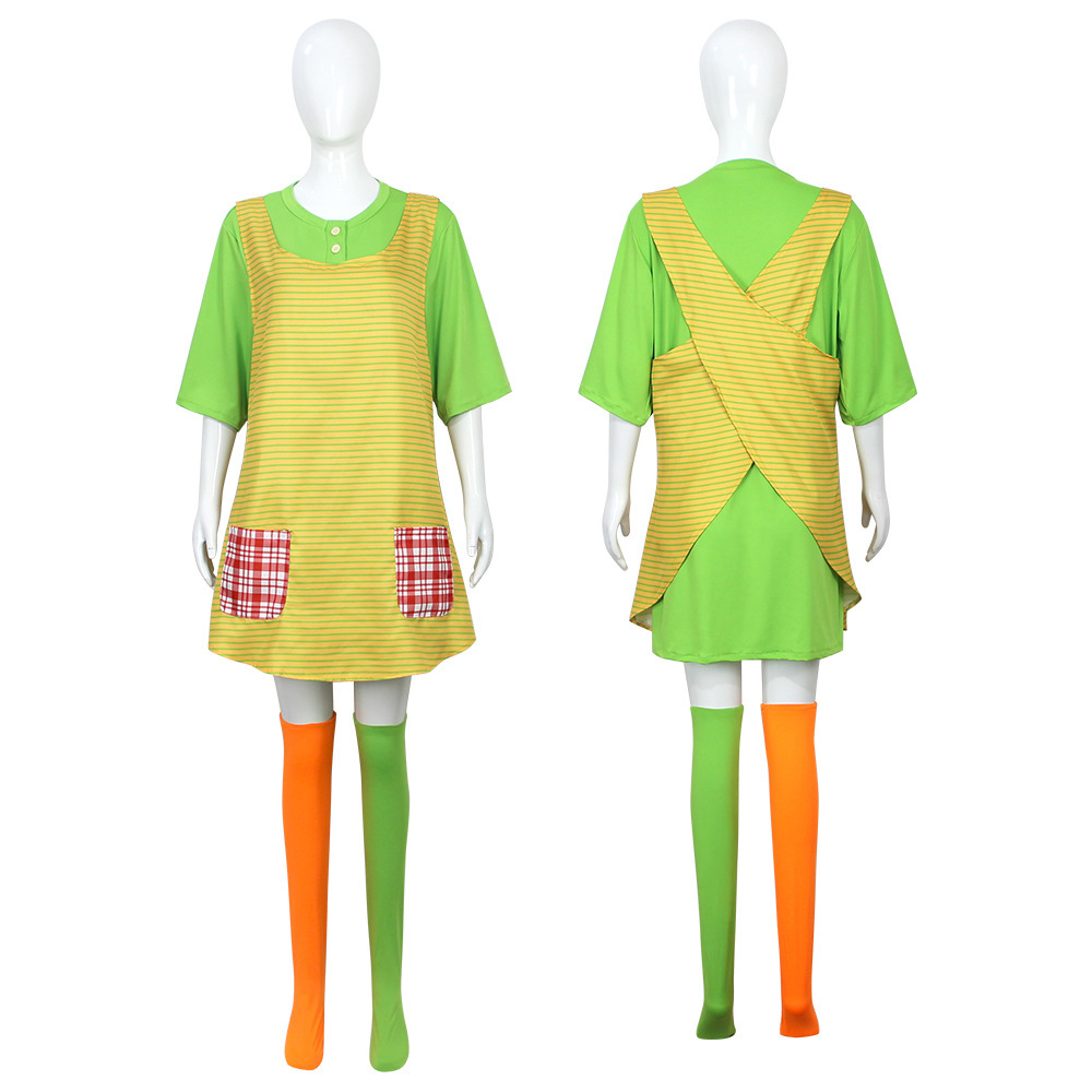 Pippi Longstocking Cosplay Cos - đánh giá và giá Women'S Green Formal Wear