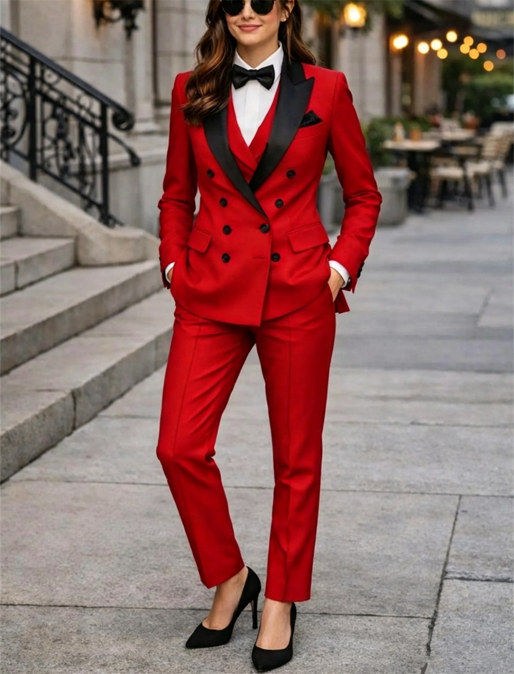 Double Breasted Women's Suits  - đánh giá và giá Women Formal Wear Tailor