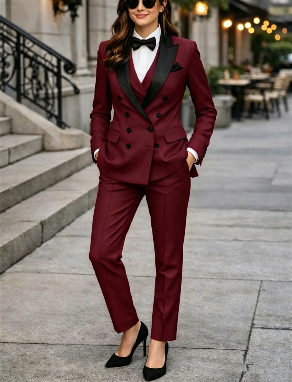 Double Breasted Women's Suits  - đánh giá và giá Women Formal Wear Tailor