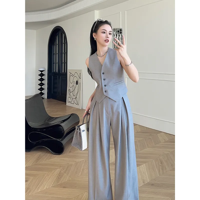 Women's Sleeveless Vest Wide-L - đánh giá và giá Women Formal Wear Set