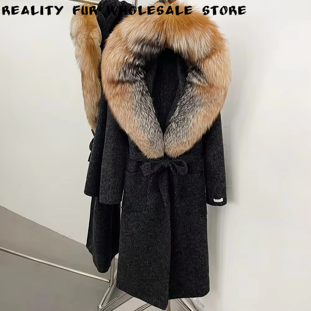 Women's Wool Coat Long Belted  - đánh giá và giá Women Formal Wear With Tie