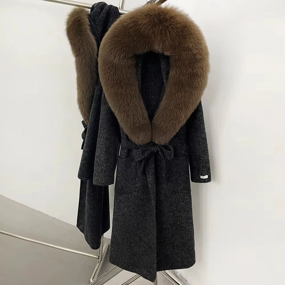 Women's Wool Coat Long Belted  - đánh giá và giá Women Formal Wear With Tie