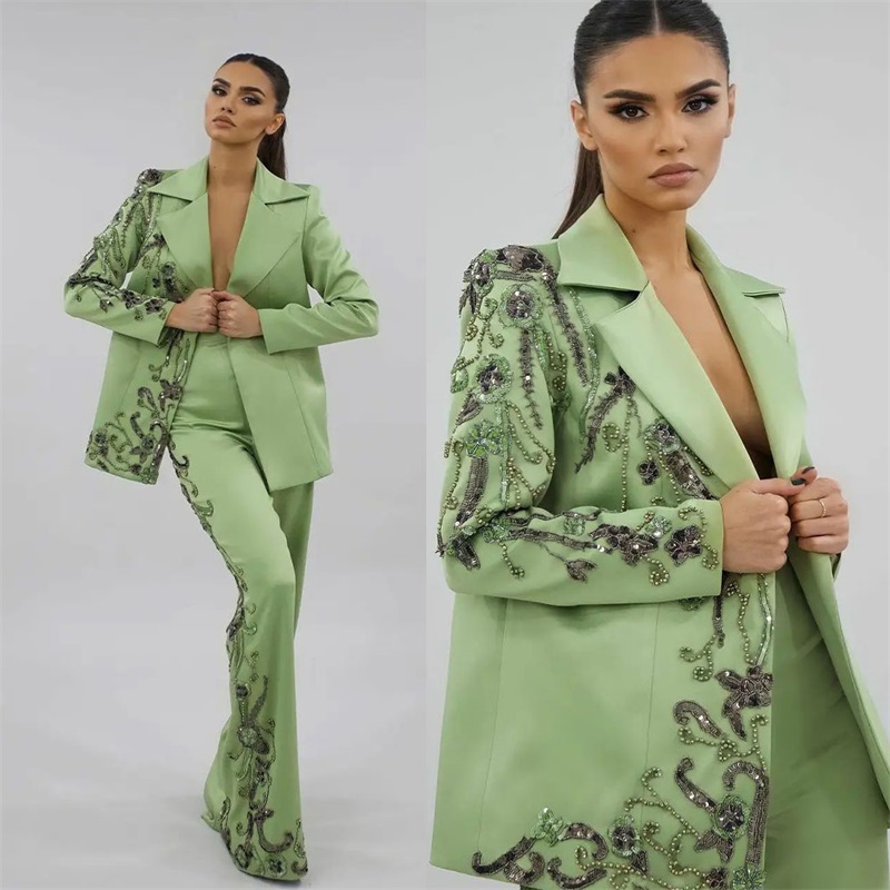 Nhà Thiết Kế Xanh Nữ Phù Hợp V - đánh giá và giá Women'S Green Formal Wear