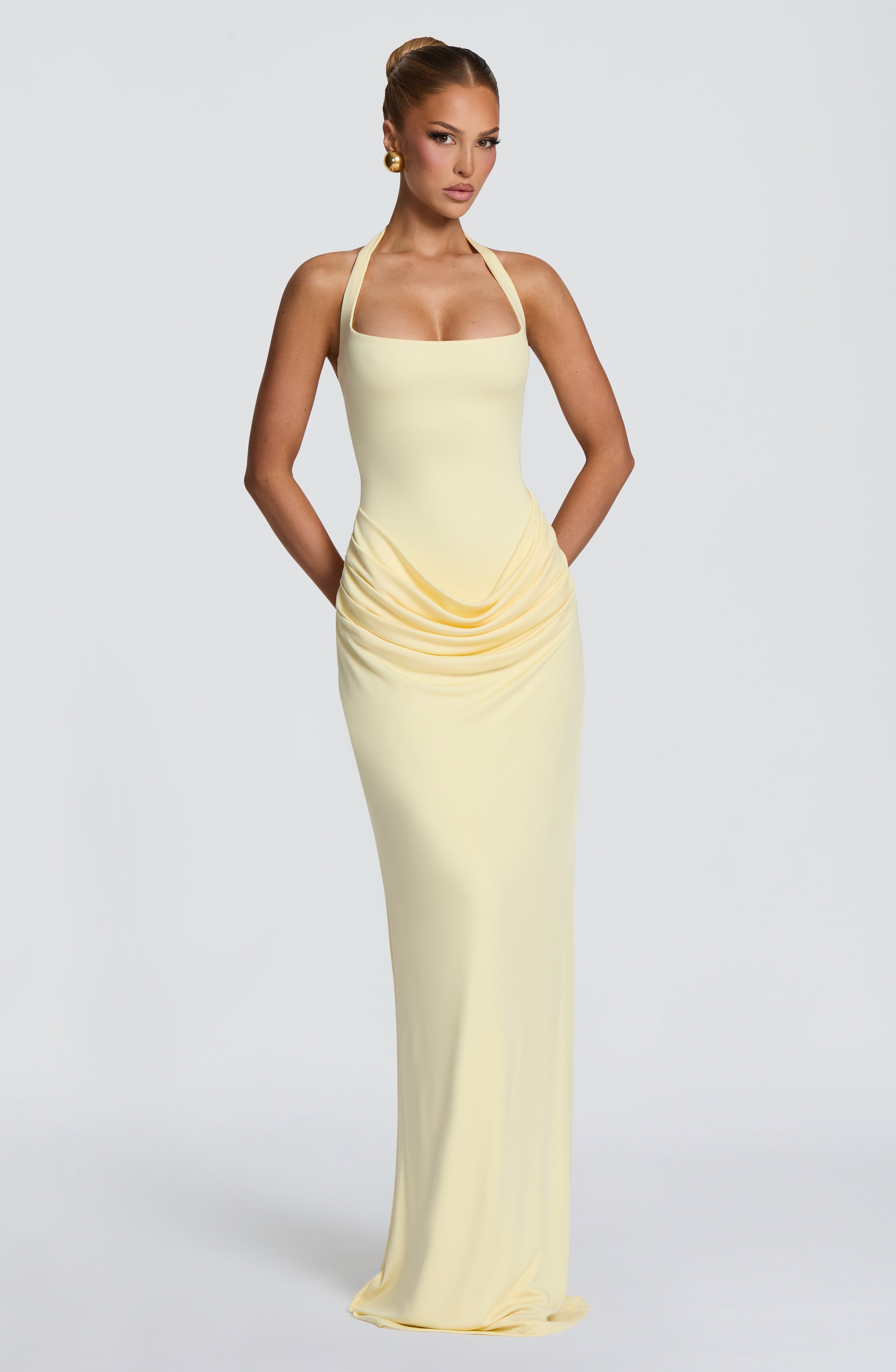Halter Square Neck Maxi Dress  - đánh giá và giá Women'S Formal Wear Wedding