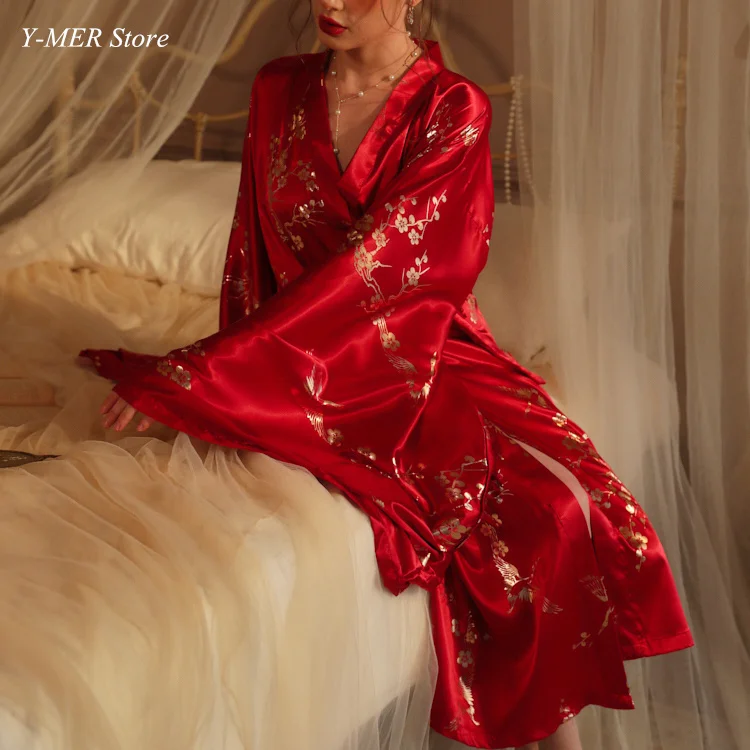Bronzing Floral Kimono Robe Ch - đánh giá và giá Women'S Formal Wear Wedding
