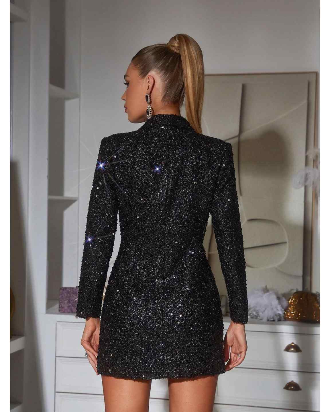 Sequined Women Blazer Dress Fo - đánh giá và giá Women Formal Wear With Tie